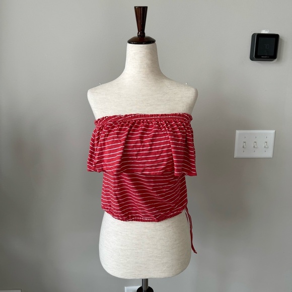 Abercrombie & Fitch Striped Tube Top - Color: RED STRIPE - Picture 8 of 8
